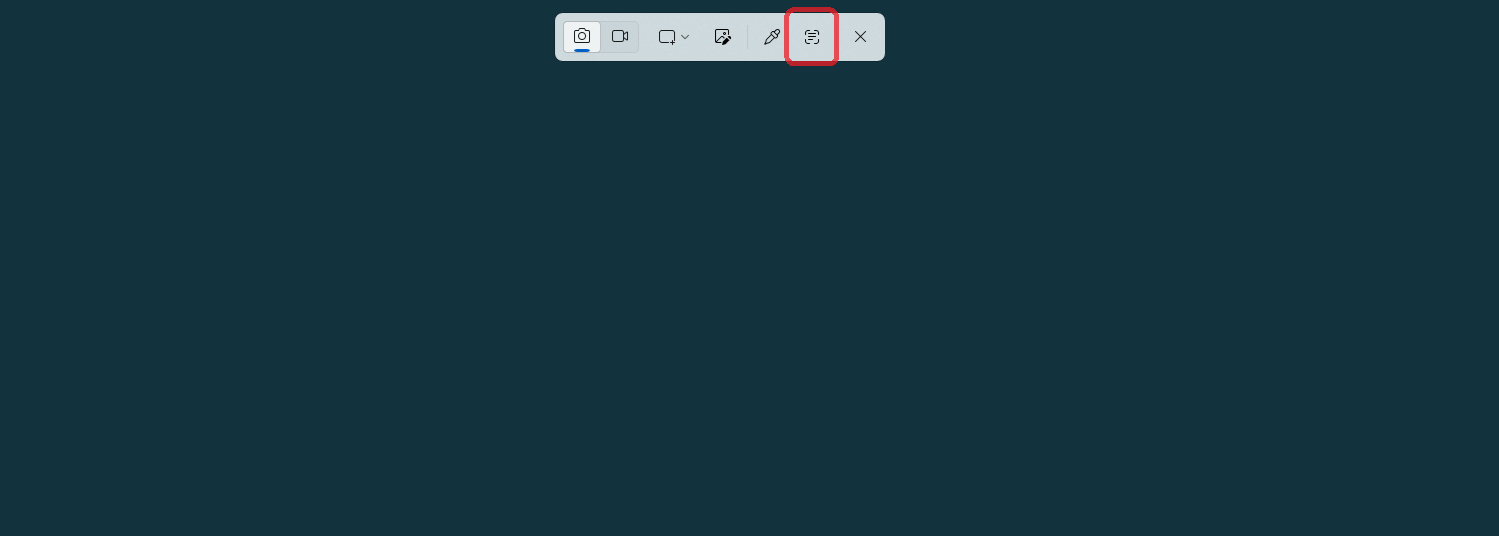 Windows 11の切り取りツールにあるText Extractorボタン